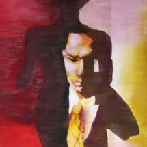 Yumeji's Theme. Color on silk. 1,60 x 0,50 m. 2008