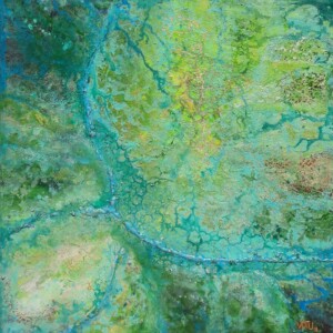 Mother Earth. Huelva marsh. Acrylic on canvas. 1 x 1m. 2018 - SOLD