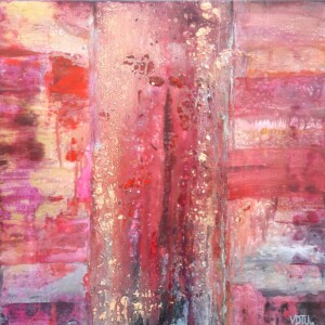 Mines of Tinto River. Huelva. Spain. Acrylic on canvas. 1 x 1 m. . 2018