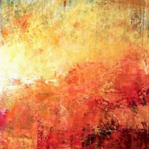 Granade sunrise 2 (right). Acrylic on canvas. 0,80 x 1 m. 2015 - SOLD