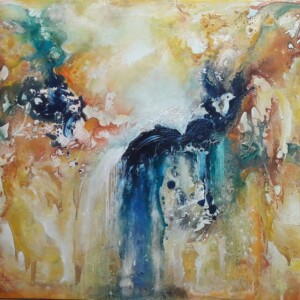 The waterfall of the birds. Mixed technique. 1,62 x 1,30 m. 2017