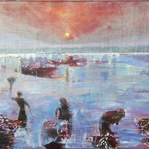 Ganges River. Mixed technique. 1,20 x 0,70 m. 2017 - SOLD