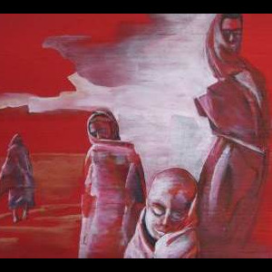 Sebastiao Salgado. Etiopia 1984. Color on silk. 2009