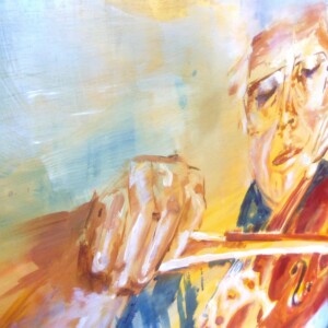 Detail of Suite 1 Bach by Rostropovich. Luminous Soul