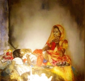 Calcutta. Acrylic on canvas. 1 x 1 m. 2008 - SOLD