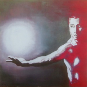 Light. Acrylic on canvas. 1 x 1 m. 2008