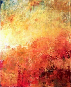 Granade sunrise 2 (right). Acrylic on canvas. 0,80 x 1 m. 2015 - SOLD