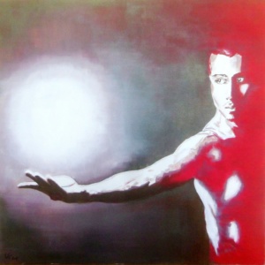 Light. Acrylic on canvas. 1 x 1 m. 2008