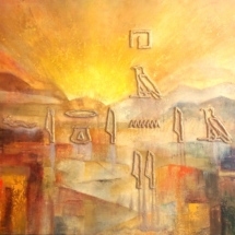 Dawn at Abydos - Mixed Technique 120x100 cm 2023