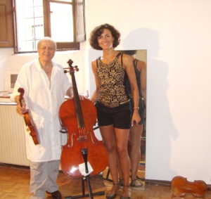 Luthier Leonidas Rafaelian and Virginia