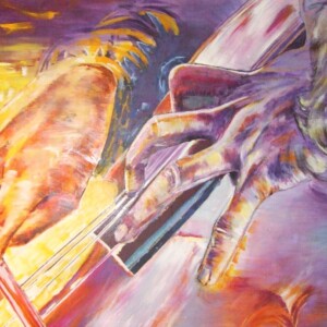 IN TUNE. Acrylic on wood. 2,40 x 1,20 m