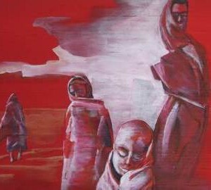 Sebastiao Salgado. Etiopia 1984. Color on silk. 2009.