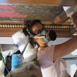 Virginia restoring the ceiling