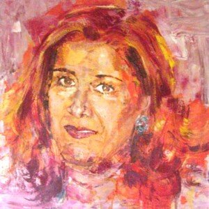 Familia alegre - De Bustos. Mother Pilar. Mixed technique on wood. 0,50 x 0,60 m. 2010. Sold