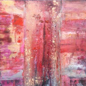 Mines of Tinto River. Huelva. Spain. Acrylic on canvas. 1 x 1 m. . 2018
