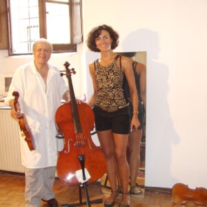 Luthier Leonidas Rafaelian and Virginia