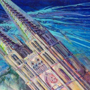 800 Anniversary of Burgos Cathedral. Acrylic on canvas. 1,62 x 1,30 m. 2018